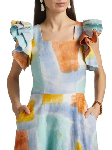 Busayo Women's Tokunbo Watercolor Maxi Dress | Thumbnail 6 Busayo Women's Tokunbo Watercolor Maxi Dress | Thumbnail 6