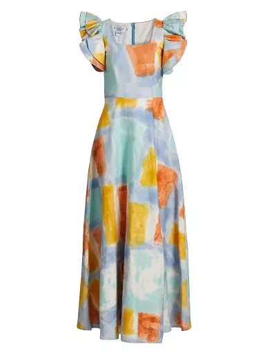 Busayo Women's Tokunbo Watercolor Maxi Dress | Thumbnail 1 Busayo Women's Tokunbo Watercolor Maxi Dress | Thumbnail 1