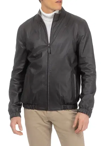 Gorski Men's Light Nappa Leather Reversible Jacket - Dark Brown - Size XL | Thumbnail 2 Gorski Men's Light Nappa Leather Reversible Jacket - Dark Brown - Size XL | Thumbnail 2