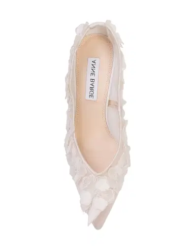 Anne Barge Women's La Rose Satin Pumps - White Satin | Thumbnail 6