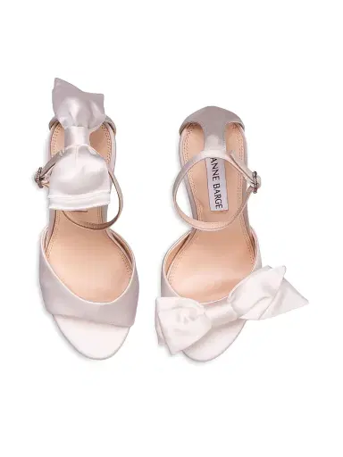 Anne Barge Women's Gala Satin Sandals - White Satin - Size 11 | Thumbnail 8