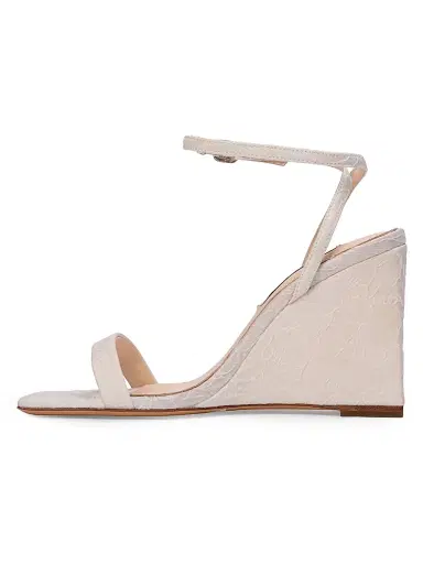 Anne Barge Women's Ella Jacquard Wedge Sandals - White Jacquard - Size 11 | Thumbnail 5