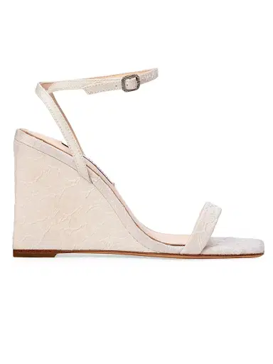Anne Barge Women's Ella Jacquard Wedge Sandals - White Jacquard - Size 11 | Thumbnail 1