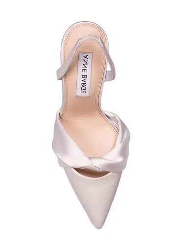 Anne Barge Women's Allue Satin Slingback Pumps - White Satin - Size 11 | Thumbnail 6