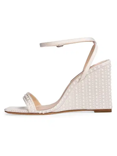 Anne Barge Women's Ella Satin Wedge Sandals | Thumbnail 3 Anne Barge Women's Ella Satin Wedge Sandals | Thumbnail 3