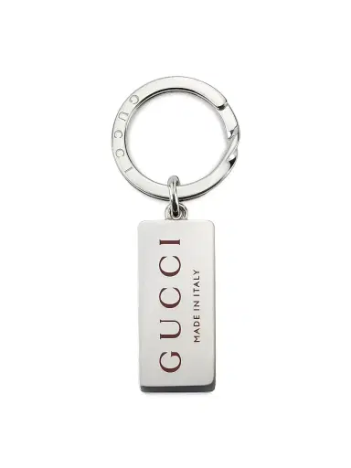 Gucci Men's Trademark Sterling Silver Keyring | Thumbnail 1 Gucci Men's Trademark Sterling Silver Keyring | Thumbnail 1