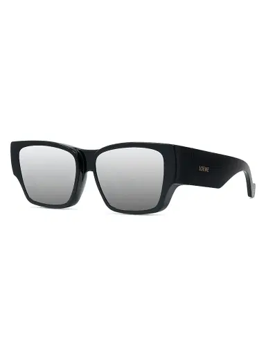 Loewe Men's x Paula's Ibiza 56MM Square Sunglasses - Shiny Black Smoke | Thumbnail 1