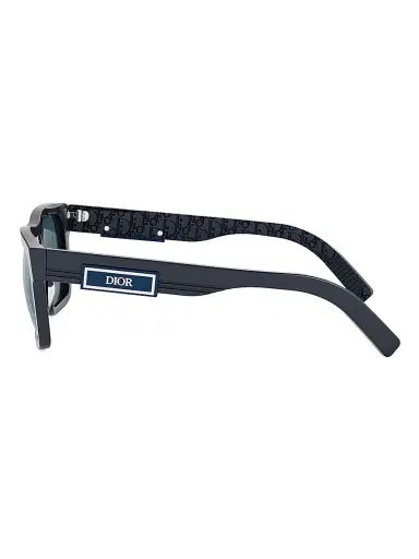 Dior Men's B23 S4I 56MM Rectangular Sunglasses - Black Blue | Thumbnail 3