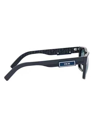 Dior Men's B23 S4I 56MM Rectangular Sunglasses - Black Blue | Thumbnail 7