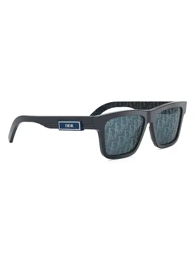 Dior Men's B23 S4I 56MM Rectangular Sunglasses - Black Blue | Thumbnail 8