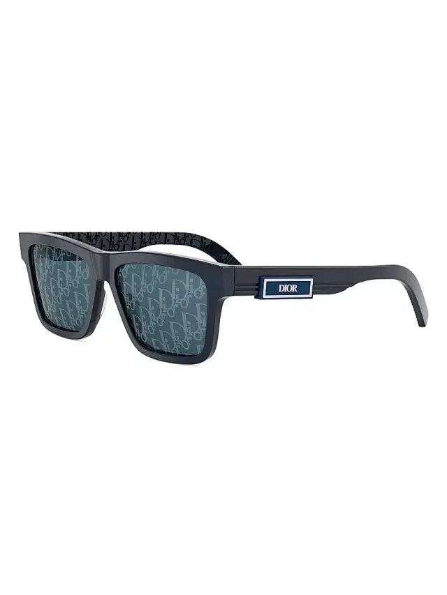 Dior Men's B23 S4I 56MM Rectangular Sunglasses - Black Blue