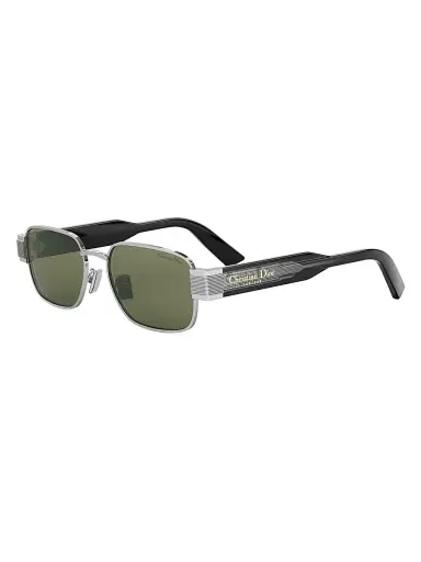 Dior Men's Christian Label S2U 54MM Rectangular Sunglasses - Black Silver Green | Thumbnail 1 Dior Men's Christian Label S2U 54MM Rectangular Sunglasses - Black Silver Green | Thumbnail 1