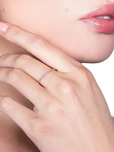 Lana Women's 14K Yellow Gold & 0.0 TCW Diamond Stackable Band - Yellow Gold | Thumbnail 2