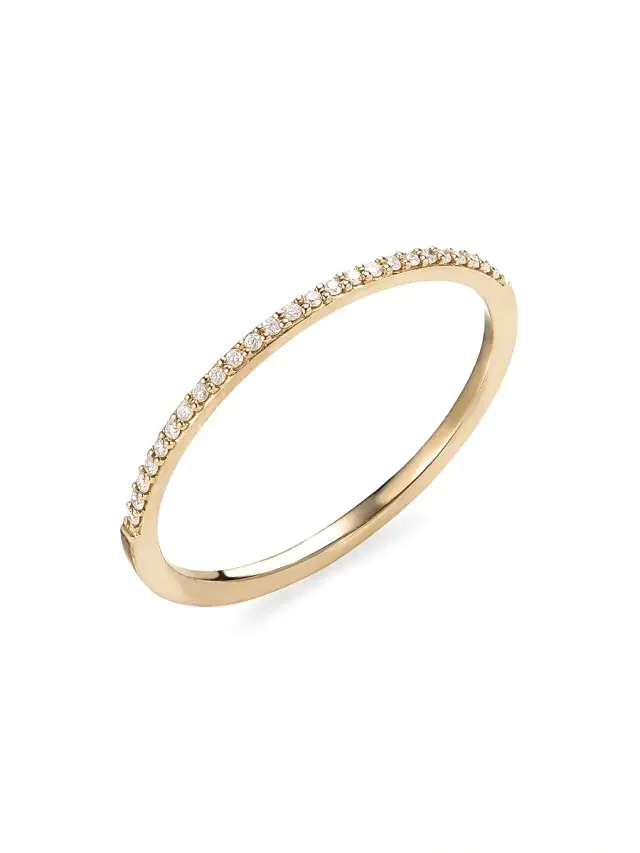 Women's 14K Yellow Gold & 0.0 TCW Diamond Stackable Band - Yellow Gold