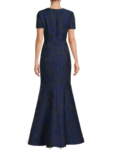 Shani Women's Jacquard Bow Gown - Navy - Size 16 | Thumbnail 5 Shani Women's Jacquard Bow Gown - Navy - Size 16 | Thumbnail 5