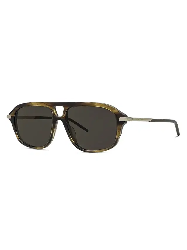 Men's GV One 57MM Aviator Sunglasses - Havana Black