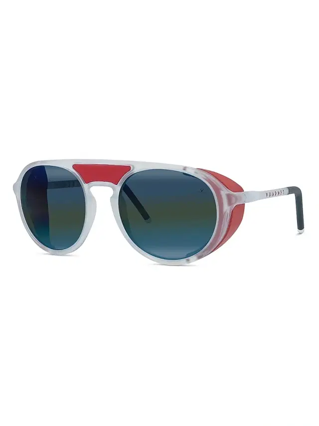 Vuarnet Men's Ice 01 Round Sunglasses - Crystal Gradient Blue