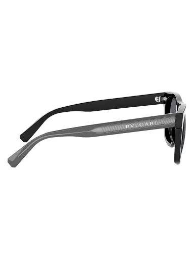 BVLGARI Men's Tubogas 53MM Square Sunglasses - Black | Thumbnail 7