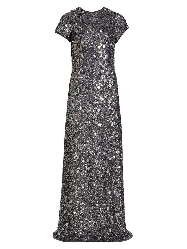 Atelier Prabal Gurung Women's Jodie Embellished A-Line Gown - Gunmetal