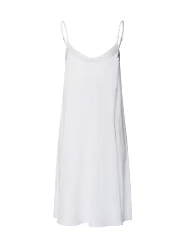 Hanro Women's V-Neck Spaghetti-Strap Cotton & SilkGown - White - Size XL | Thumbnail 1 Hanro Women's V-Neck Spaghetti-Strap Cotton & SilkGown - White - Size XL | Thumbnail 1