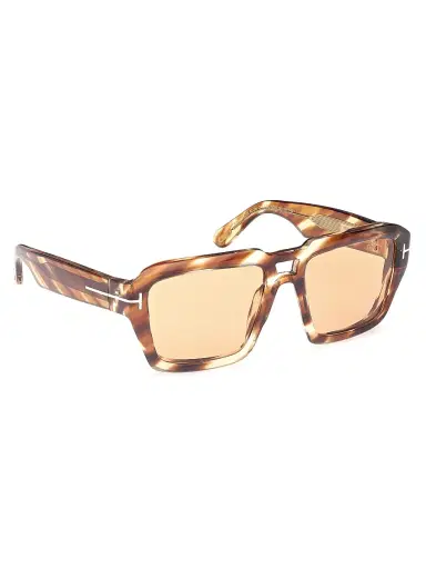 Tom Ford Men's ICON 56MM Navigator Sunglasses - Brown | Thumbnail 7 Tom Ford Men's ICON 56MM Navigator Sunglasses - Brown | Thumbnail 7