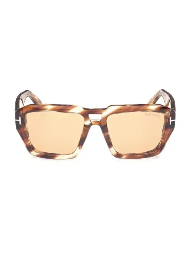 Tom Ford Men's ICON 56MM Navigator Sunglasses - Brown | Thumbnail 1 Tom Ford Men's ICON 56MM Navigator Sunglasses - Brown | Thumbnail 1