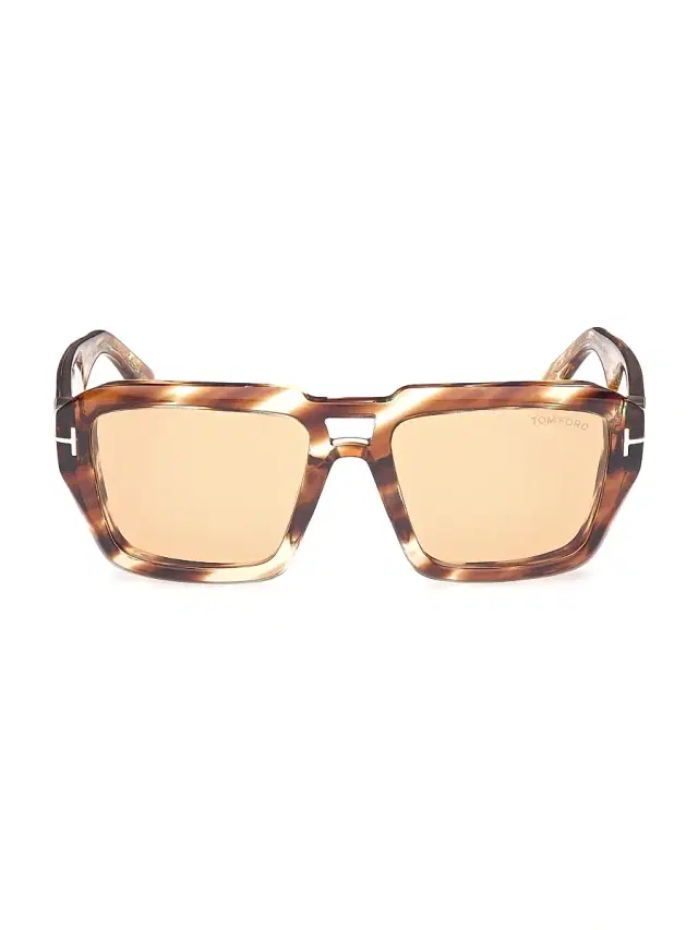 Men's  ICON 56MM Navigator Sunglasses - Brown