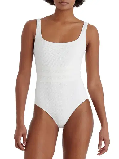 Eres Women's Glory Striped Tank One-Piece Swimsuit - Sable Fin - Size 10 | Thumbnail 3