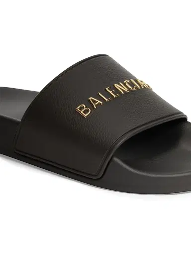 Balenciaga Men's Pool Slide Sandal - Black Gold | Thumbnail 8
