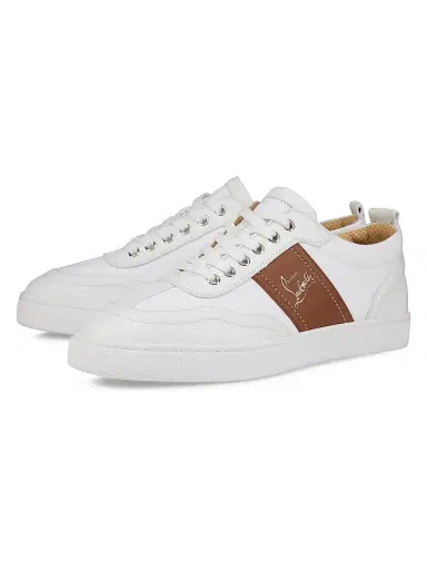 Christian Louboutin Men's Retero Leather Low Top Sneakers - Cuoio - Size 8 | Thumbnail 2 Christian Louboutin Men's Retero Leather Low Top Sneakers - Cuoio - Size 8 | Thumbnail 2