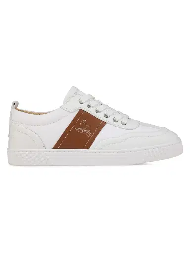 Christian Louboutin Men's Retero Leather Low Top Sneakers - Cuoio - Size 8 | Thumbnail 1 Christian Louboutin Men's Retero Leather Low Top Sneakers - Cuoio - Size 8 | Thumbnail 1