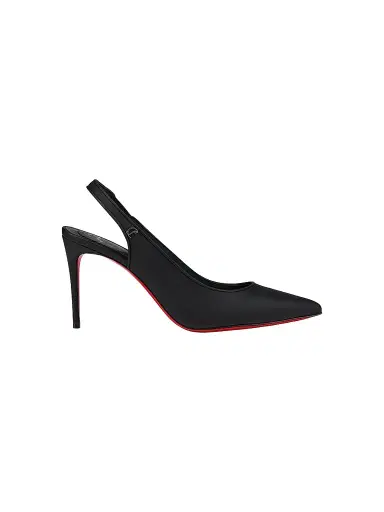Christian Louboutin Women's Sporty Kate 85MM Leather Slingback Pumps - Black - Size 6.5 | Thumbnail 1