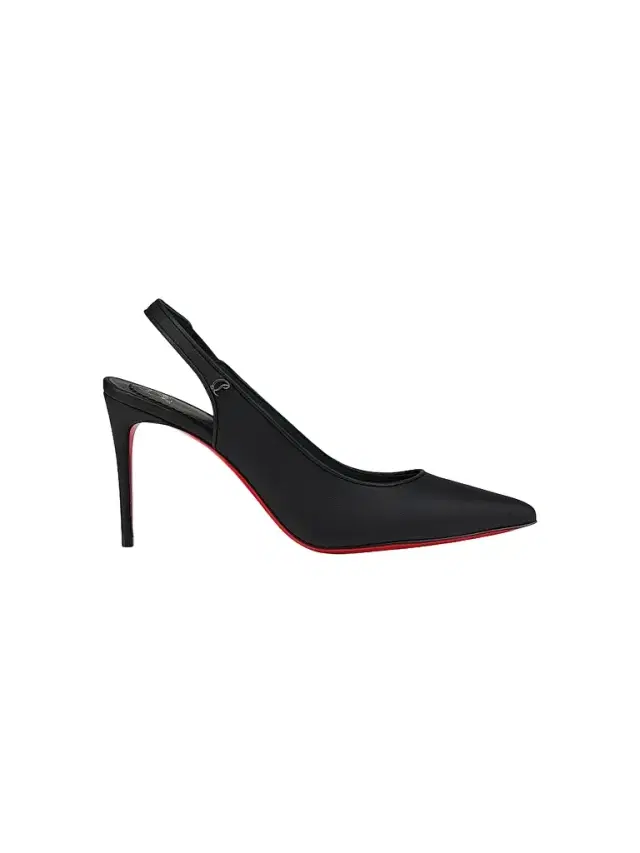 Christian Louboutin Women's Sporty Kate 85MM Leather Slingback Pumps - Black