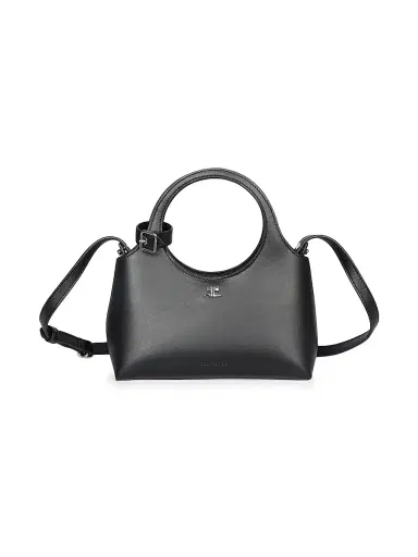 Courrèges Women's Mini Holy Day Leather Top Handle Bag - Black | Thumbnail 1