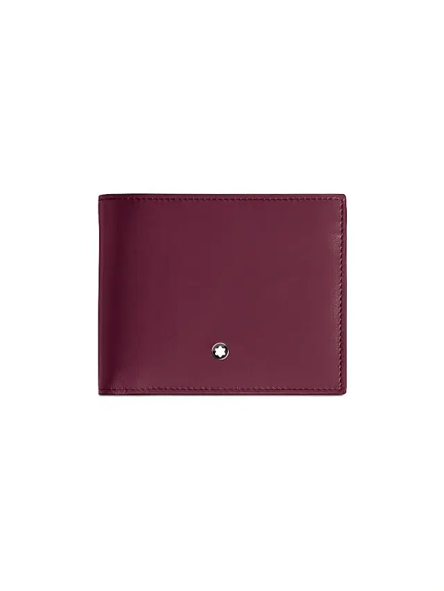 Montblanc Men's Meisterstück Leather Bi-Fold Wallet - Dark Red