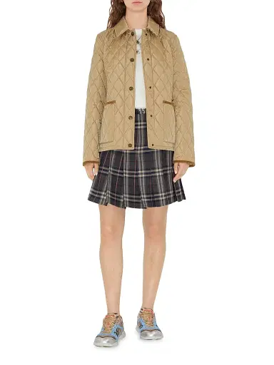 Burberry Women's Quilted Nylon Jacket - Flax Sand Ip Check - Size XXL | Thumbnail 2 Burberry Women's Quilted Nylon Jacket - Flax Sand Ip Check - Size XXL | Thumbnail 2