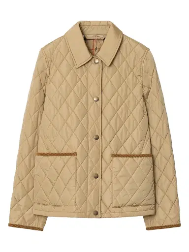 Burberry Women's Quilted Nylon Jacket - Flax Sand Ip Check - Size XXL | Thumbnail 1 Burberry Women's Quilted Nylon Jacket - Flax Sand Ip Check - Size XXL | Thumbnail 1