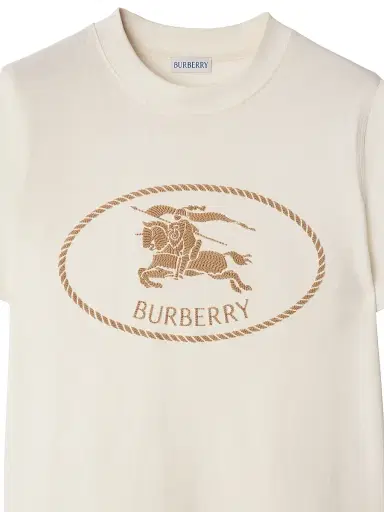 Burberry Women's Knight Stamp Cotton T-Shirt - Chalk | Thumbnail 6