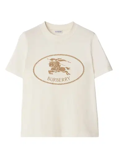 Burberry Women's Knight Stamp Cotton T-Shirt - Chalk | Thumbnail 1