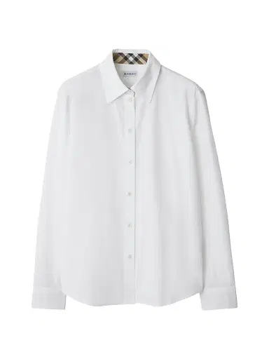 Burberry Women's Regular Fit Cotton Poplin Shirt - White | Thumbnail 1 Burberry Women's Regular Fit Cotton Poplin Shirt - White | Thumbnail 1