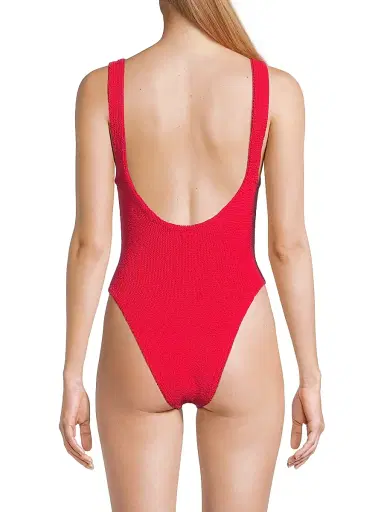 Hunza G Women's Domino Circle-Insert One-Piece Swimsuit | Thumbnail 5 Hunza G Women's Domino Circle-Insert One-Piece Swimsuit | Thumbnail 5