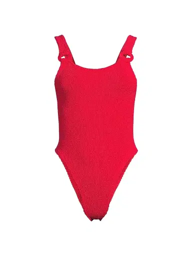 Hunza G Women's Domino Circle-Insert One-Piece Swimsuit | Thumbnail 1 Hunza G Women's Domino Circle-Insert One-Piece Swimsuit | Thumbnail 1
