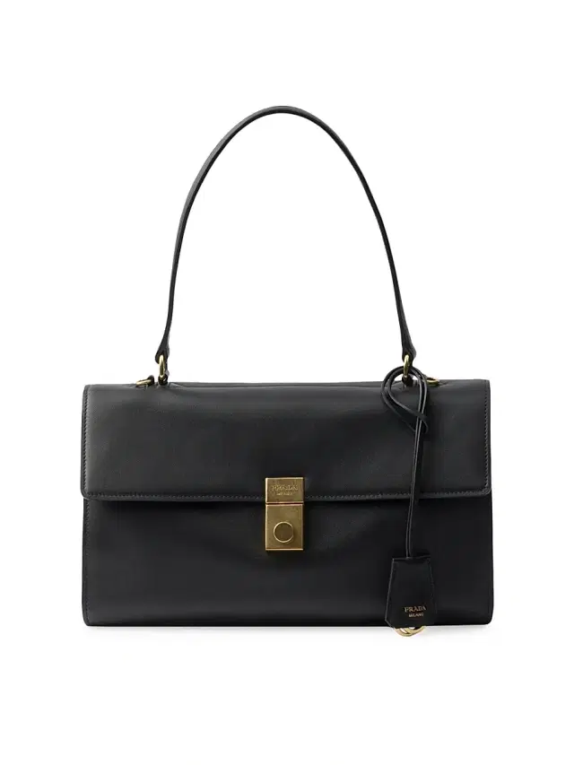 Women's  Leather Shoulder Bag - Black