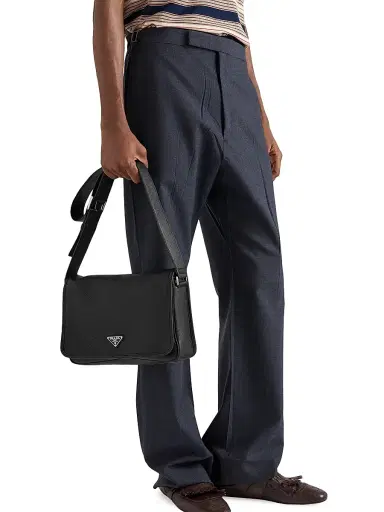 Prada Men's Leather Shoulder Bag - Black | Thumbnail 2