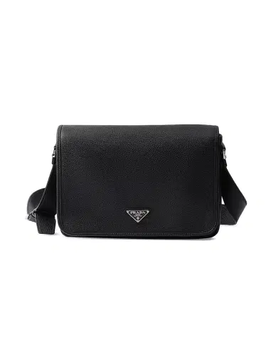 Prada Men's Leather Shoulder Bag - Black | Thumbnail 1