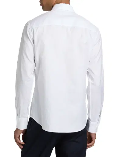 Ferragamo Men's Monogram Cotton Button-Down Oxford Shirt - White - Size 15.75 | Thumbnail 5 Ferragamo Men's Monogram Cotton Button-Down Oxford Shirt - White - Size 15.75 | Thumbnail 5