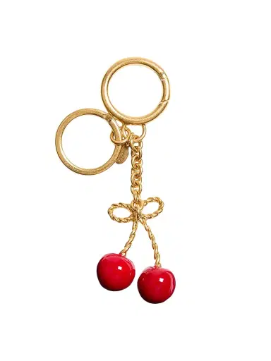 Valentino Garavani Women's Chez Valentino Metal and Enamel Bag Charm with Key Ring | Thumbnail 3