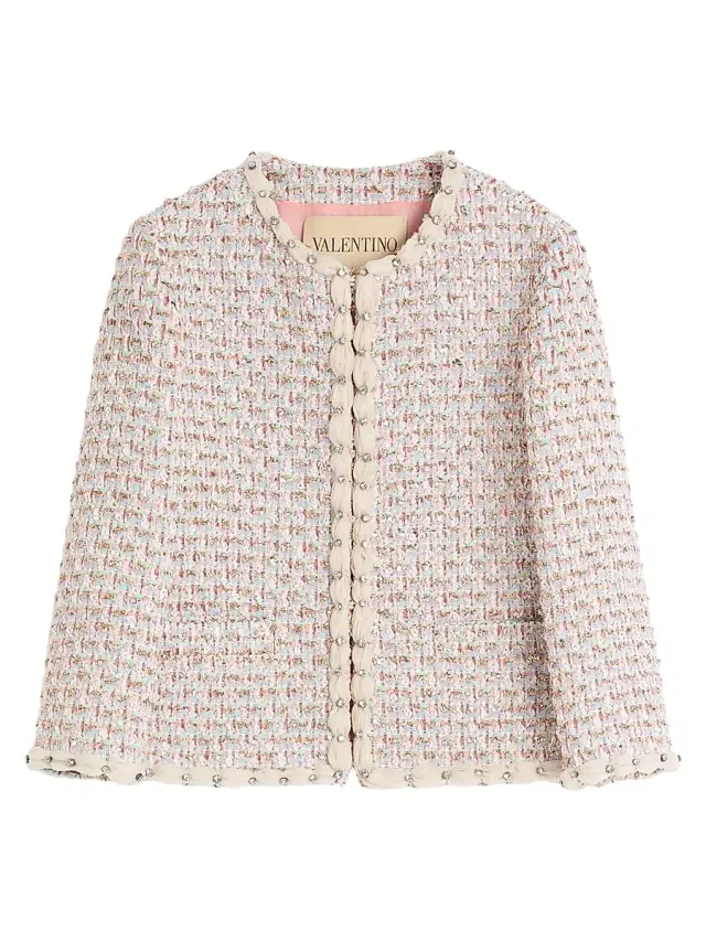 Valentino Garavani Women's Embroidered Ribbon Tweed Jacket