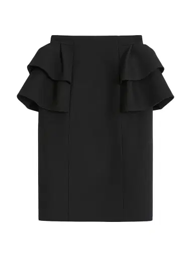 Valentino Garavani Women's Crepe Couture Midi Skirt - Black - Size 2 | Thumbnail 1 Valentino Garavani Women's Crepe Couture Midi Skirt - Black - Size 2 | Thumbnail 1