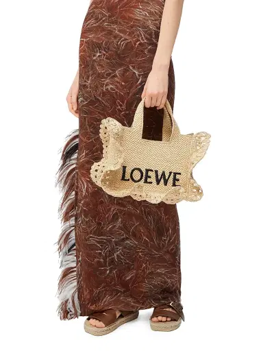 Loewe Women's x Paula's Ibiza Font Raffia Tote Bag | Thumbnail 2 Loewe Women's x Paula's Ibiza Font Raffia Tote Bag | Thumbnail 2